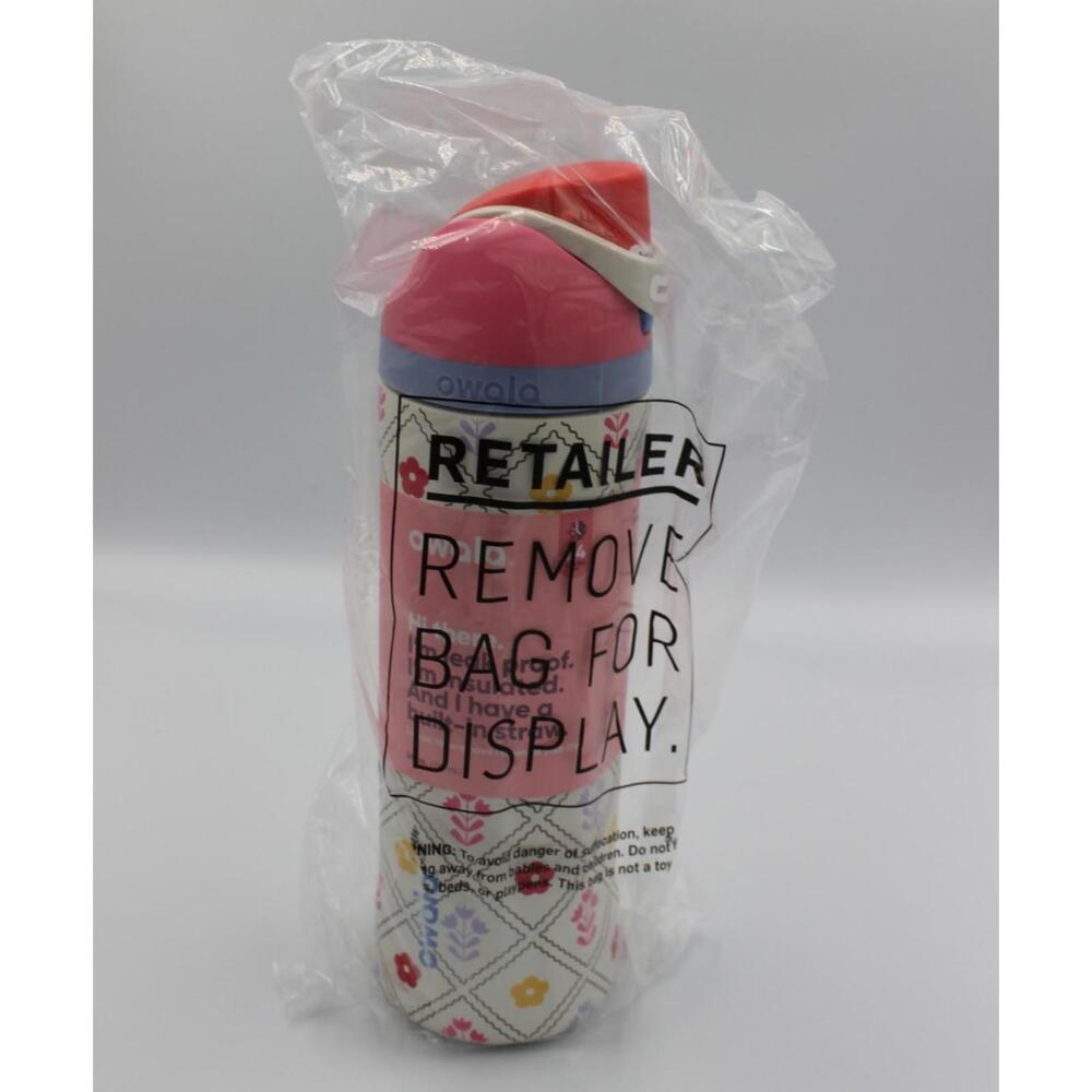 Owala 24 oz. FreeSip Stainless Steel Water Bottle ; Garden Whimsy